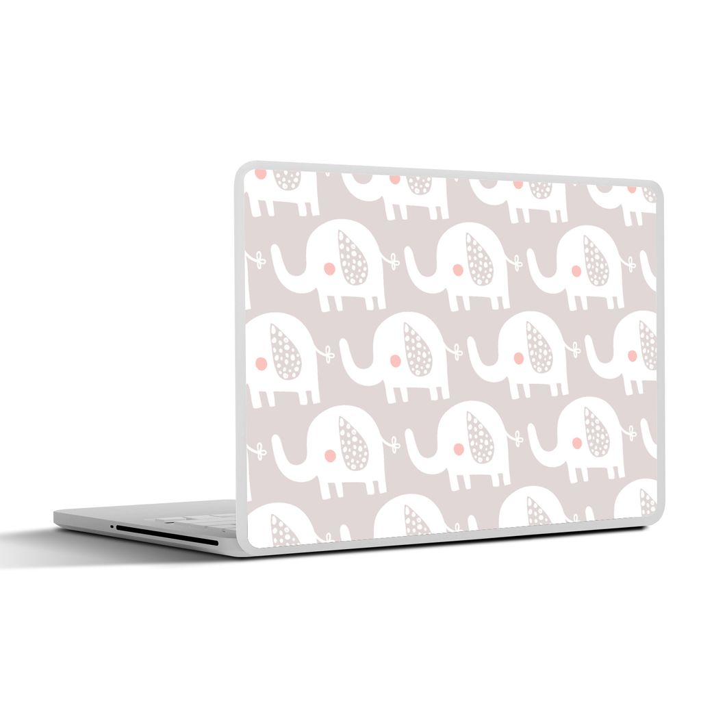 MuchoWow Laptop Aufkleber Sticker Cover Elefant - Design - Punkte 31x22.5 cm - Laptop-Deko