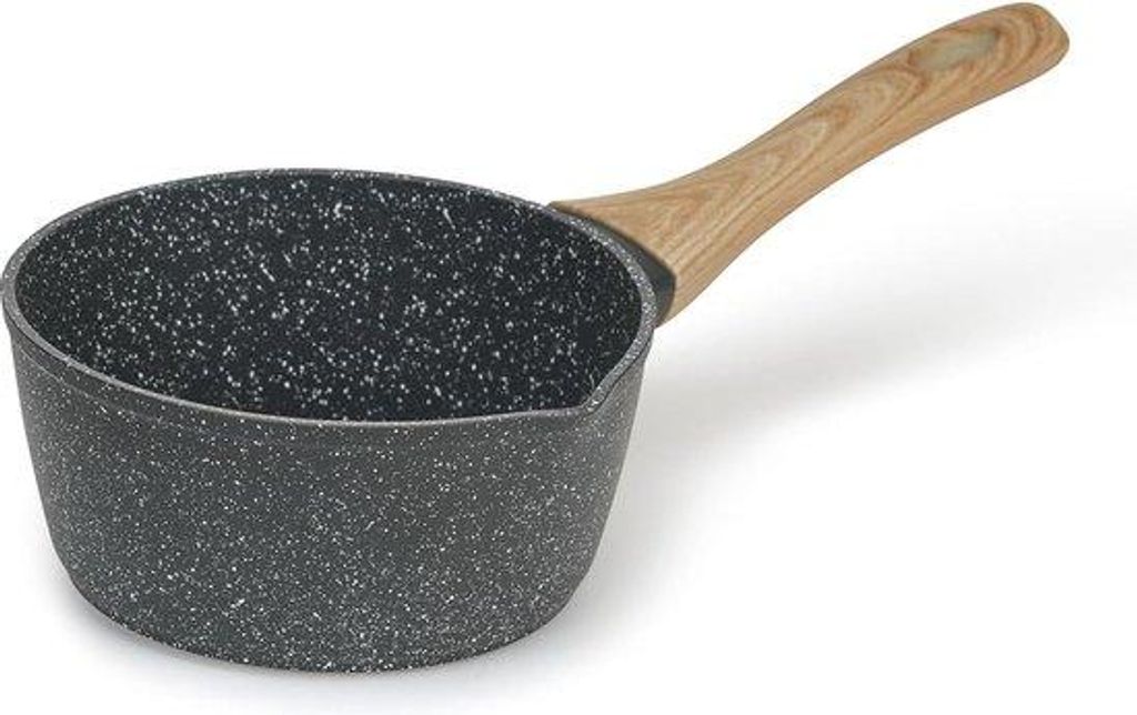 Melktopf 16 cm - 1,3L mit Schenkel und Antihaftbeschichtung - Kochtopf für alle Kochfelder
