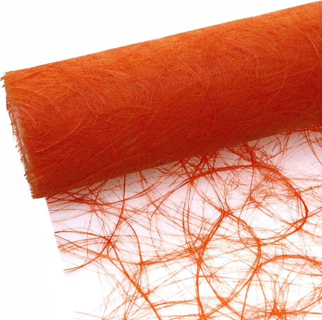 Sizoweb Tischläufer - orange - 30 cm - 25 m + 100 Dekodiamanten - 64 005-R 300 D