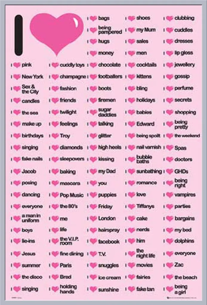 Cadre avec Poster Shinsuke I Love Being a Girl Argenté Shinsuke