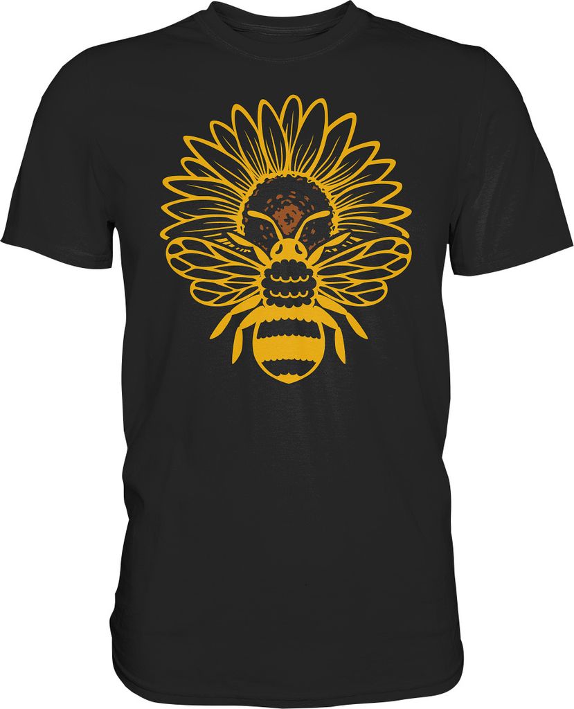 Bienen Sonnenblumen T-Shirt Imker Garten Motiv Gärtner Produktbild 