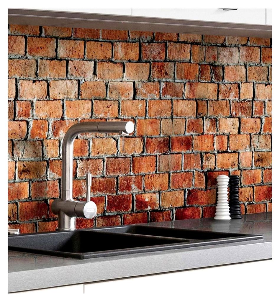 Selbstklebende Küchenrückwand - Matte, verstärkte Spritzschutzfolie als kostengünstige Alternative zu Glas, einfache Montage & leichte Reinigun...