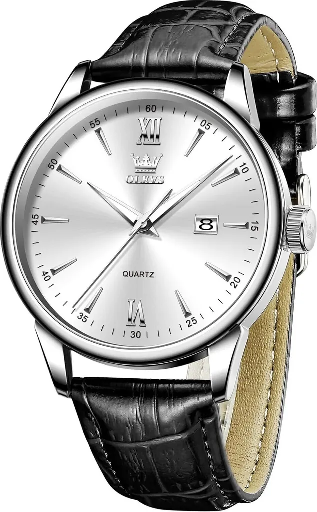 Orologio Uomo OLEVS Business: Pelle e Design Classico Grandi Dimensioni