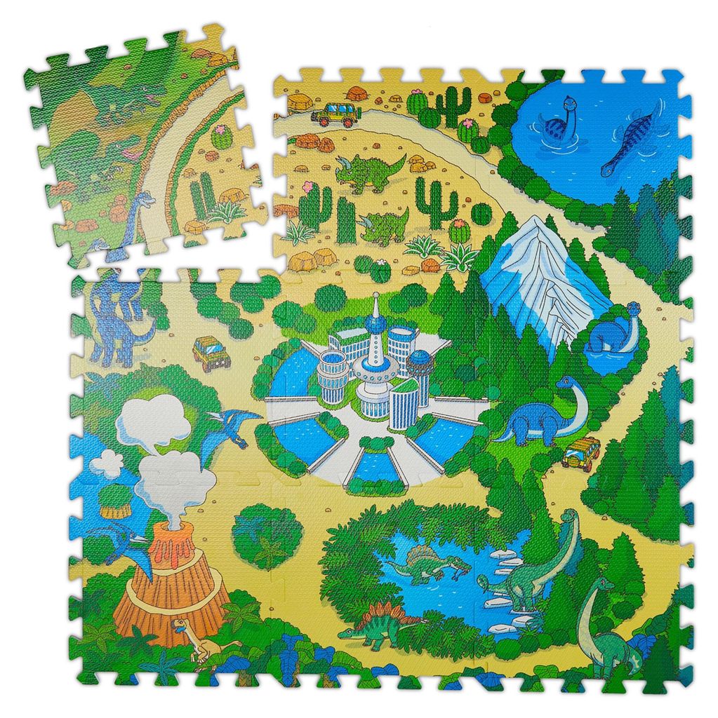 relaxdays 10031433_0 relaxdays Puzzlematte Dinosaurier Immagine del prodotto 