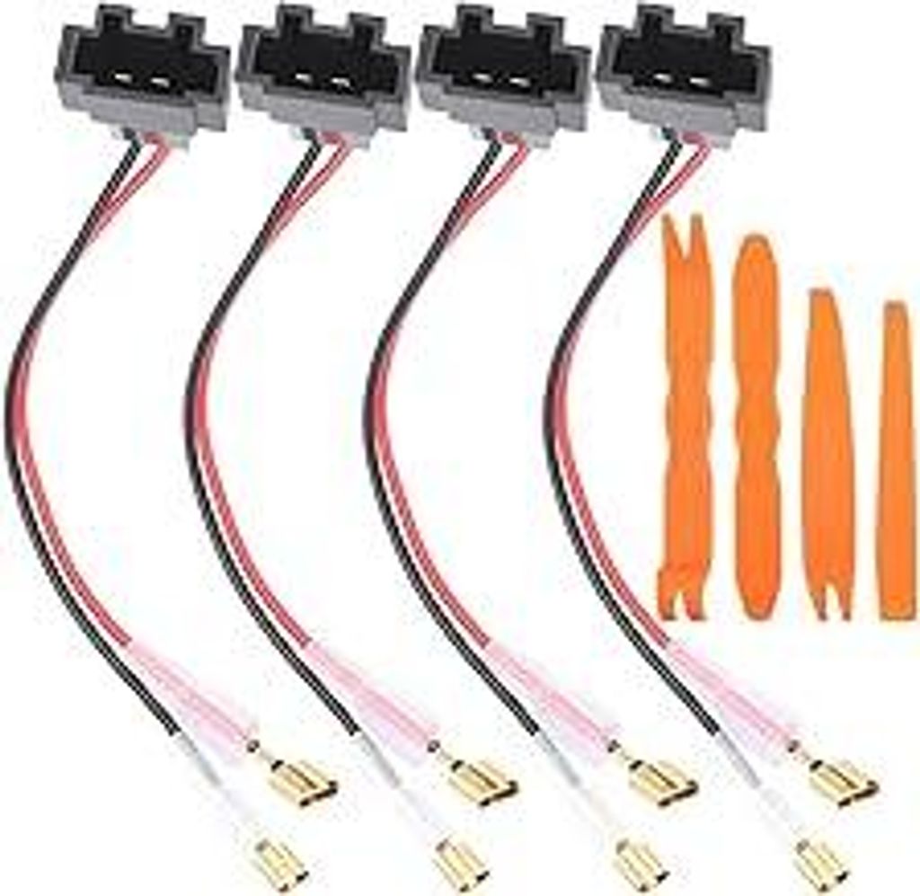 4 Stück Auto Audio Lautsprecheradapter auf DIN kompatibel für Mercedes A/B/C/E/G/M Klasse VW Crafter BMW Smart Porsche 911 997 Cayman Autoradio A...