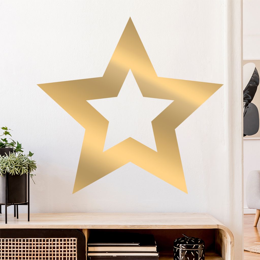 Stern Sterne Star Wandtattoo Wandaufkleber Wall Sticker - Dekoration, Küche, Wohnzimmer, Schlafzimmer, Badezimmer
