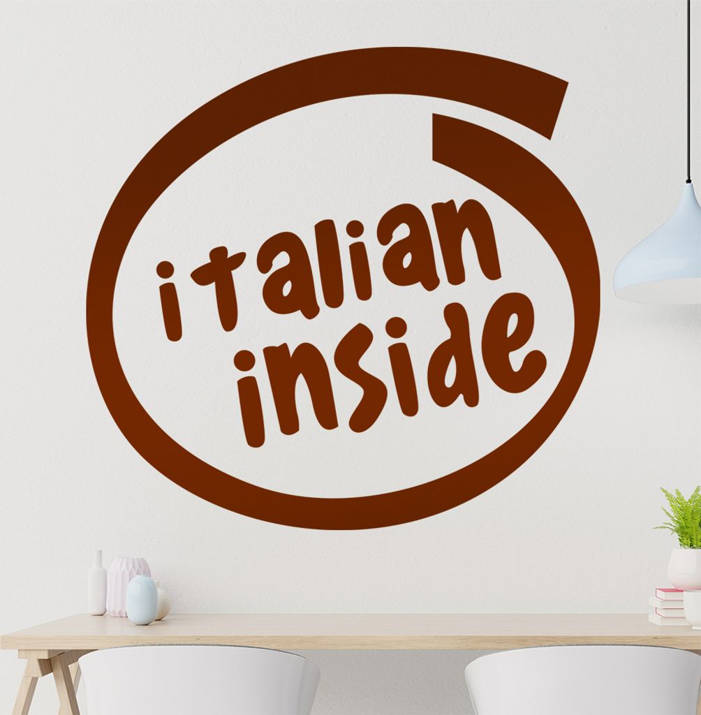 Kiwistar Italien Inside Wandtattoo in 6 Größen - Wandaufkleber Wall Sticker - Dekoration, Küche, Wohnzimmer, Schlafzimmer, Badezimmer