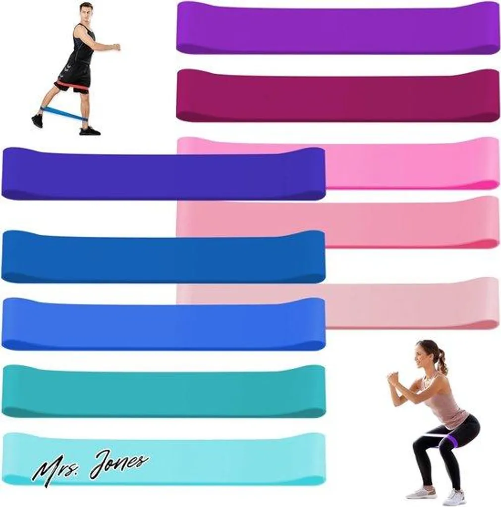 Bandes de résistance de différents niveaux pour sportifs et yogis