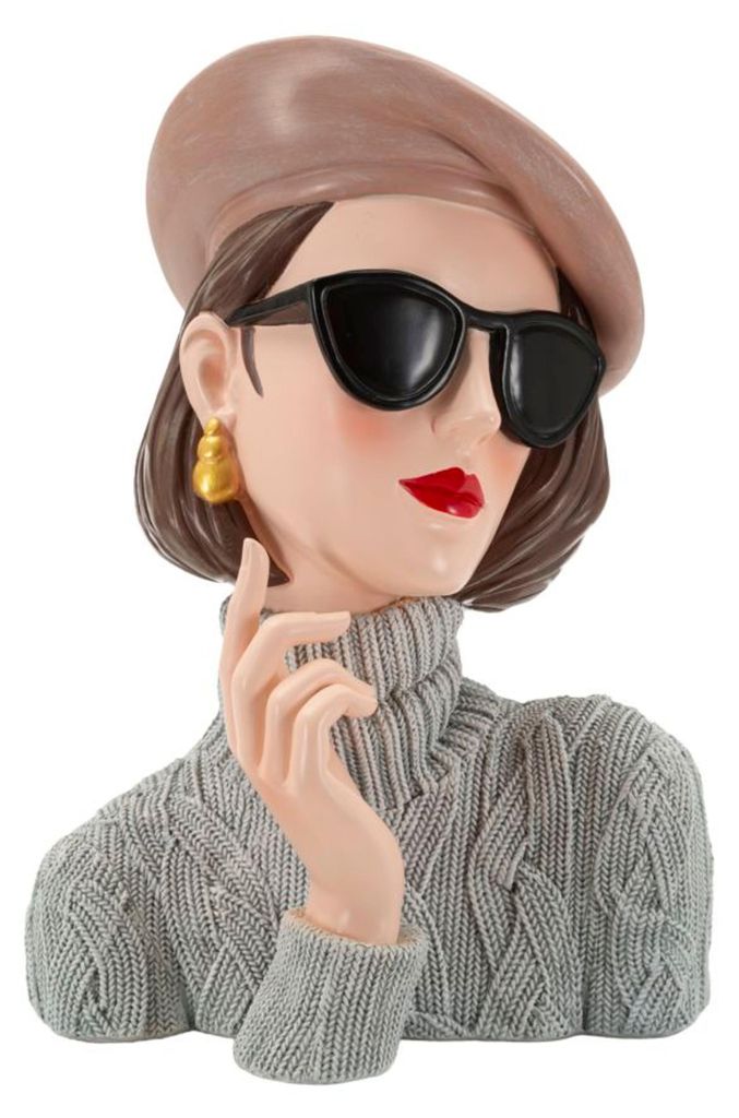 Mauro Ferretti Figur Pariserin 18,5x14x26 cm grau Immagine del prodotto 