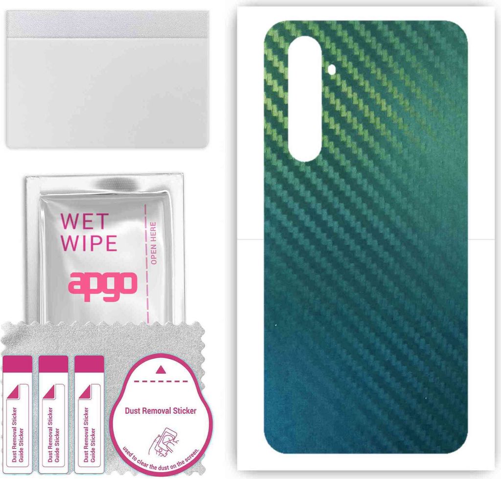 apgo Rückseite Schutzfolie, Skin, kompatibel mit Realme X50 Pro 5G, Hinten Displayschutzfolie aus Vinylfolie, kratzfest, einfache Montage - Kohlen...