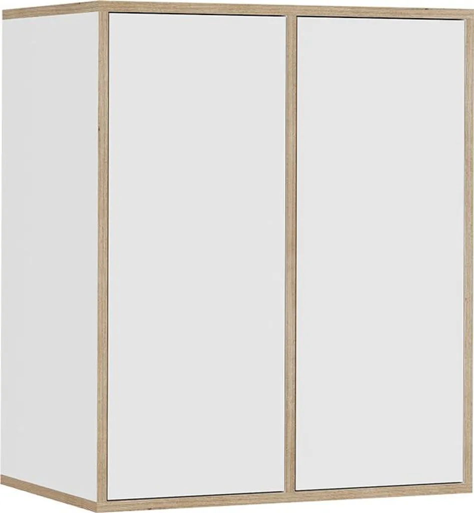 Rangement salon 2 portes Vicco Tetrix blanc 63x75cm gain de place