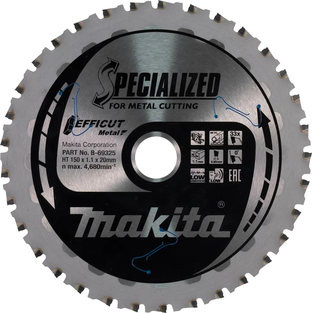 Makita EFFICUT Lame de scie circulaire métal 150x20mm 33 dents B-47151