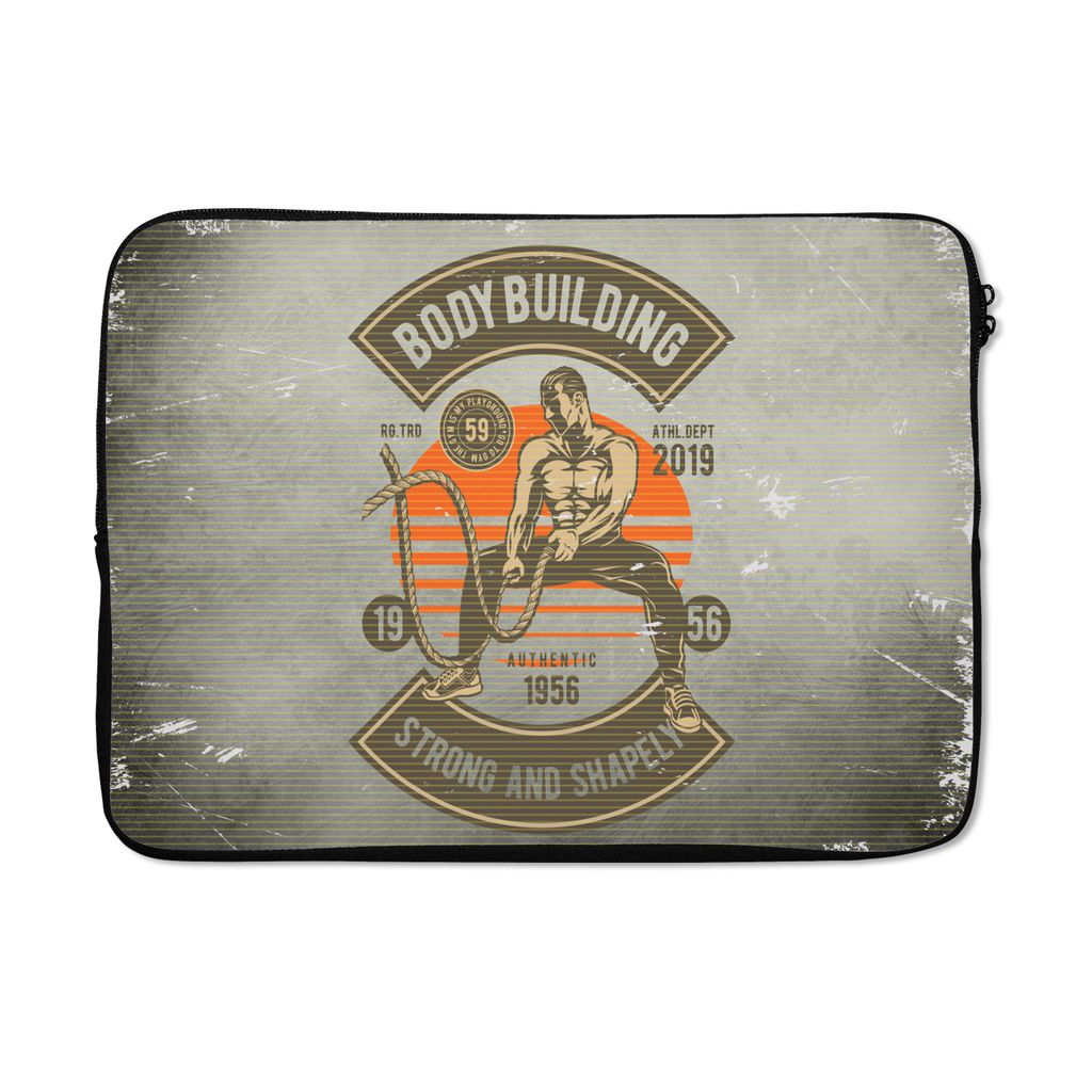 MuchoWow Laptop Hülle 14 ZollVintage - Turnhalle - Seil Laptoptasche - Laptoptasche - Stoßsicher - Schutzhaube