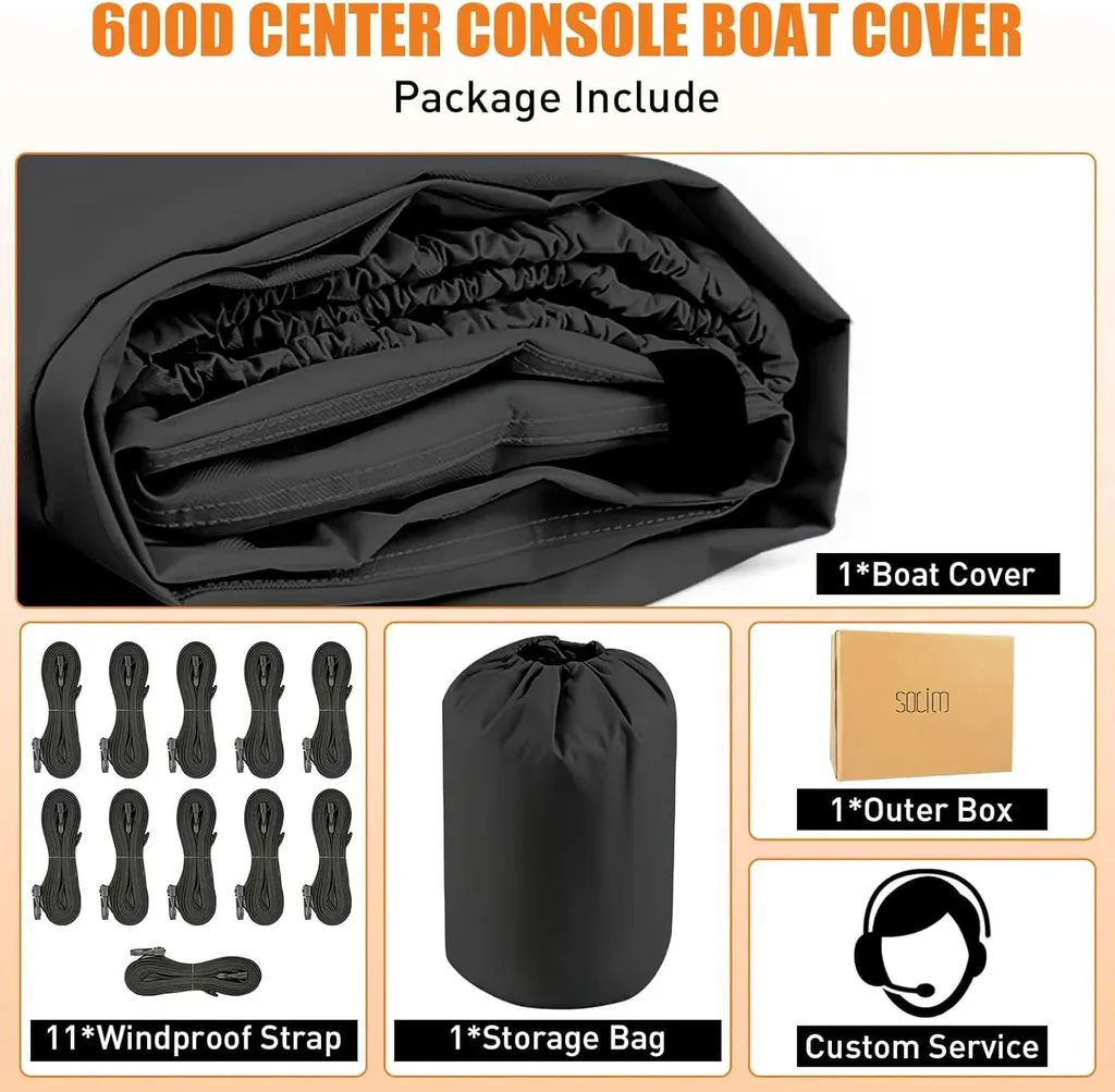 Bâche bateau console centrale contre la pluie et les UV Oxford 600D