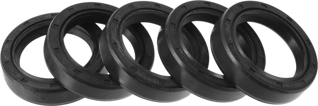 Universelle Öldichtung TC Doppellippe W Stahlfeder Dichtungsring Rotierende Wellendichtung 38x52x12mm Hochdruck-NBR-Gummi Schwarz 5 Stück