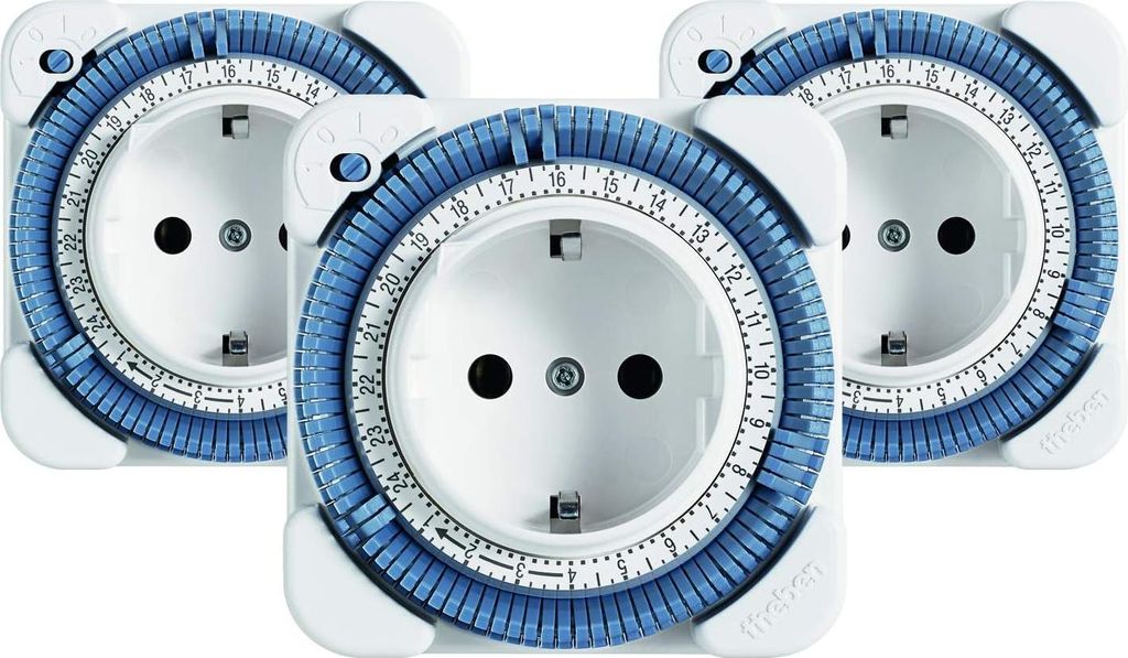 Theben theben-timer 26-analoge Zeitschaltuhr, Steckdosen-Schaltuhr, 3er Pack