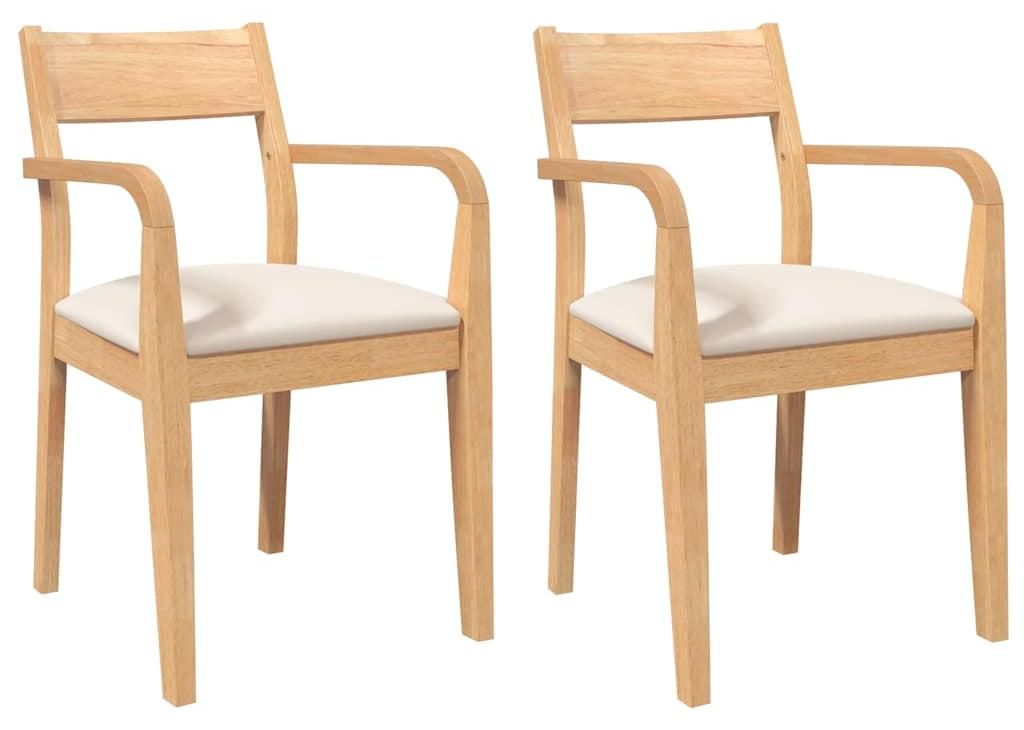 vidaXL Chaises de salle à manger avec coussins 2 pcs. Image du produit 