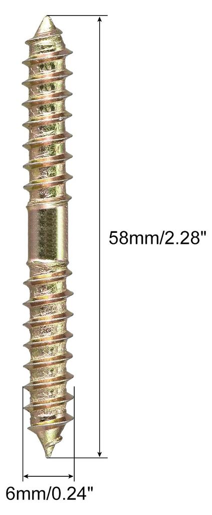 8 Stš¹ck Doppelgewinde selbstschneidende Holzschrauben fš¹r Holzverbindung 6x25mm