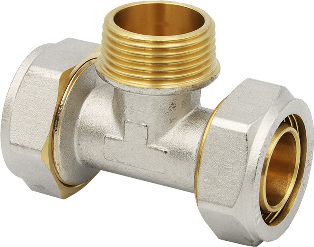 Klemmring Schraubfitting T-Stück 32x3 mm 1 Zoll Aussengewinde