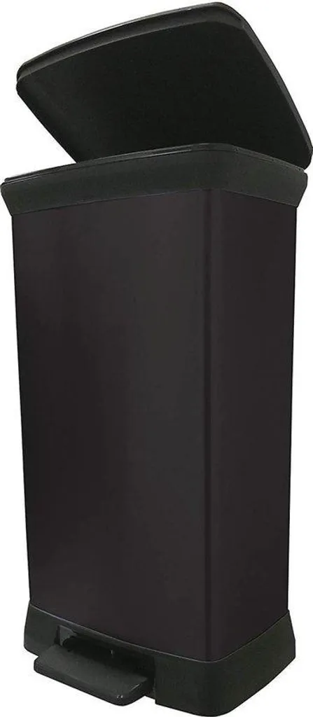 Poubelle 50L à fermeture silencieuse noire mate système Soft-Close