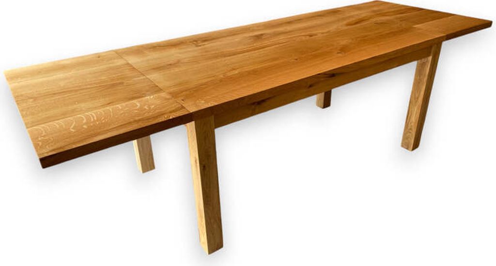EXTEND Verlängerter massiver Eichentisch 140x90cm + Verlängerungen 50cm, Esstisch, Wohnzimmertisch, Küchentisch