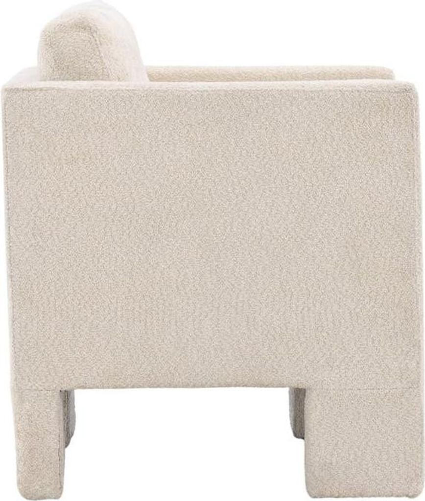 Drawer Ragusa, Sessel, Stoff, Grau, Mitteldichte Faserplatte (MDF), Polyester, Ecru