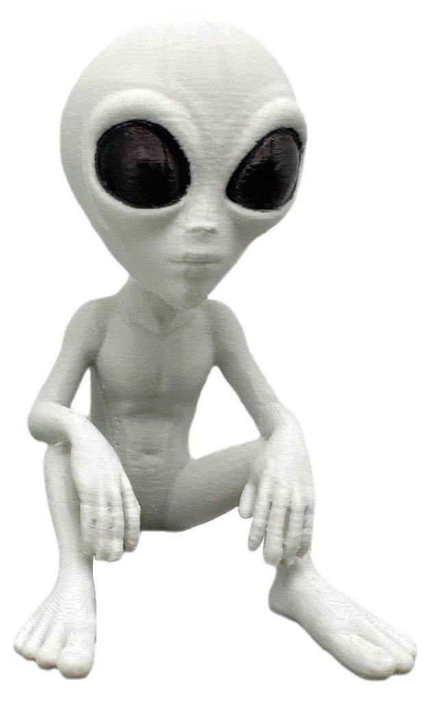 Mini-Alien-Ornament, Sci-Fi-Alien-Figur, lustige sitzende Alien-Statue, Pflanzgefäß-Dekoration für Garten, Zuhause, Schreibtisch, Geschenk für ...