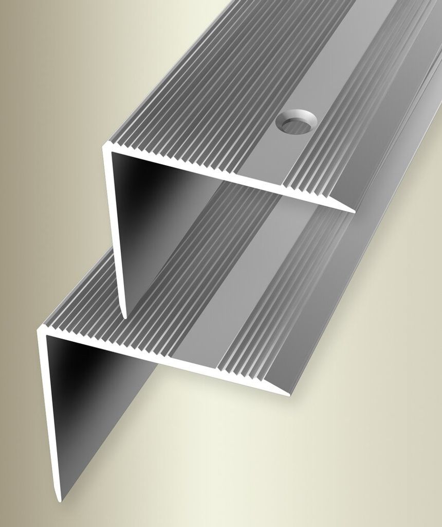 PROVISTON | Treppenkanten- & Winkelprofil | Aluminium | 45 x 40 x 1000 mm | Silber | Winkelprofil