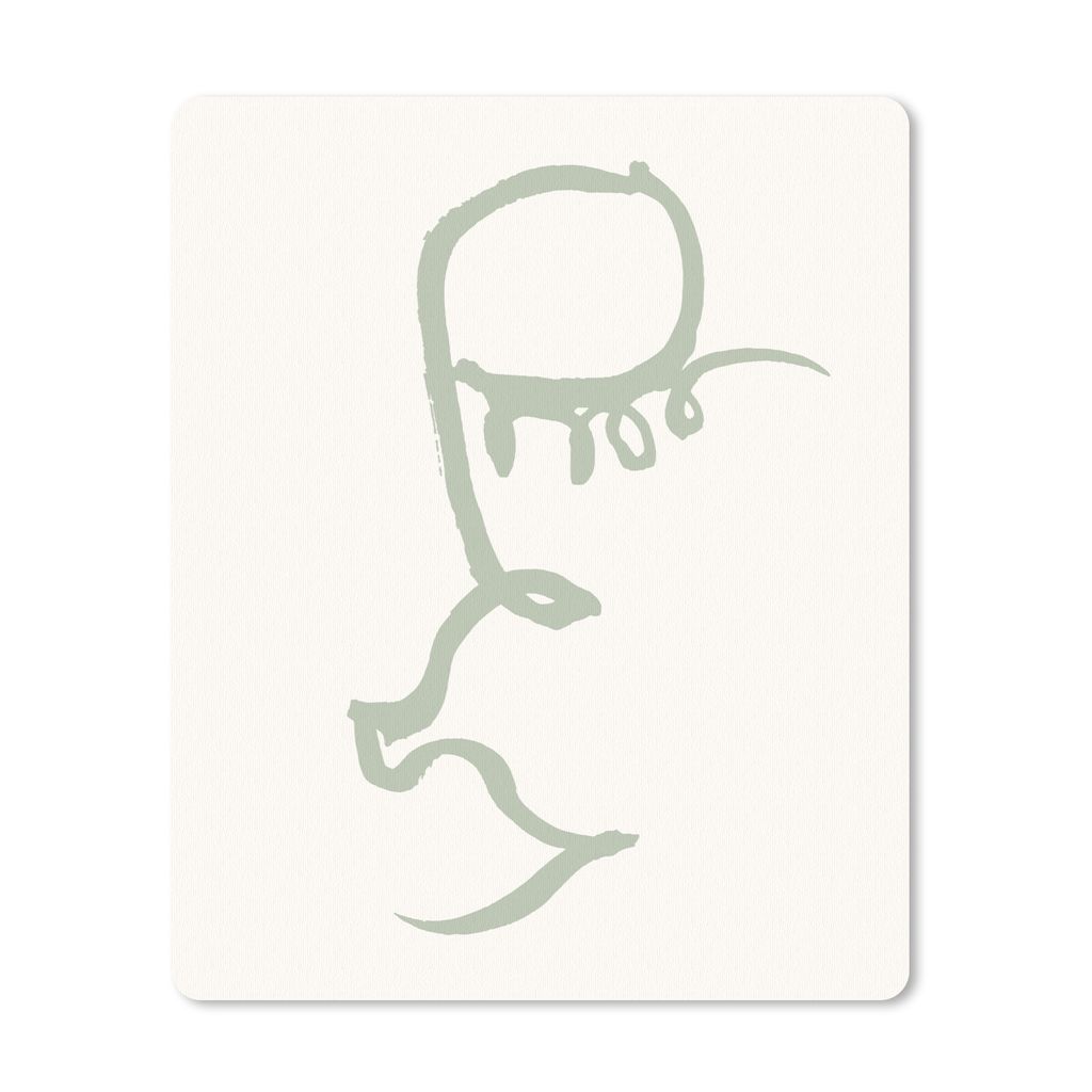 MuchoWow Mauspad Mousepad Grün - Abstrakt - Figur - Formen 19x23 cm - Mousepads - Maus Mat - Pad - Mausunterlage - Mauspads - Spielen