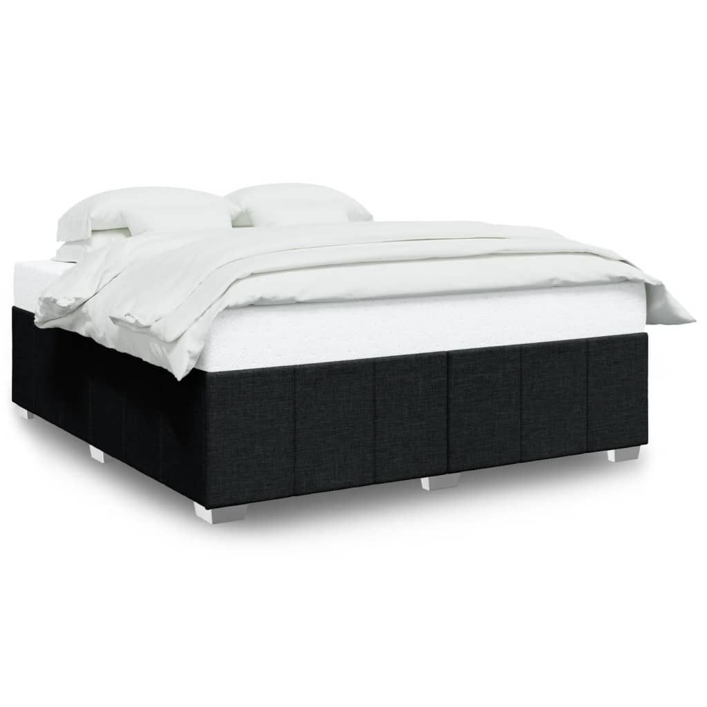 vidaXL Bettgestell ohne Matratze Schwarz 200x200 cm Stoff