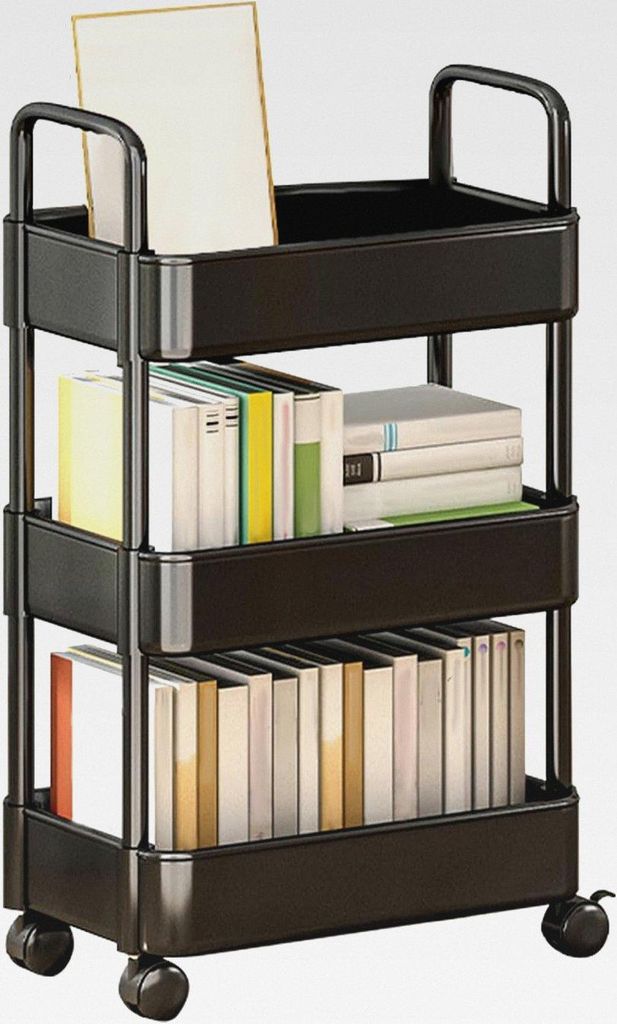 Rollwagen-Organizer, Rollwagen mit Rädern, Mehrzweckwagen auf Rädern, 3/4-stöckiger Mehrzweck-Aufbewahrungswagen auf, multifunktionale Aufbewahr...