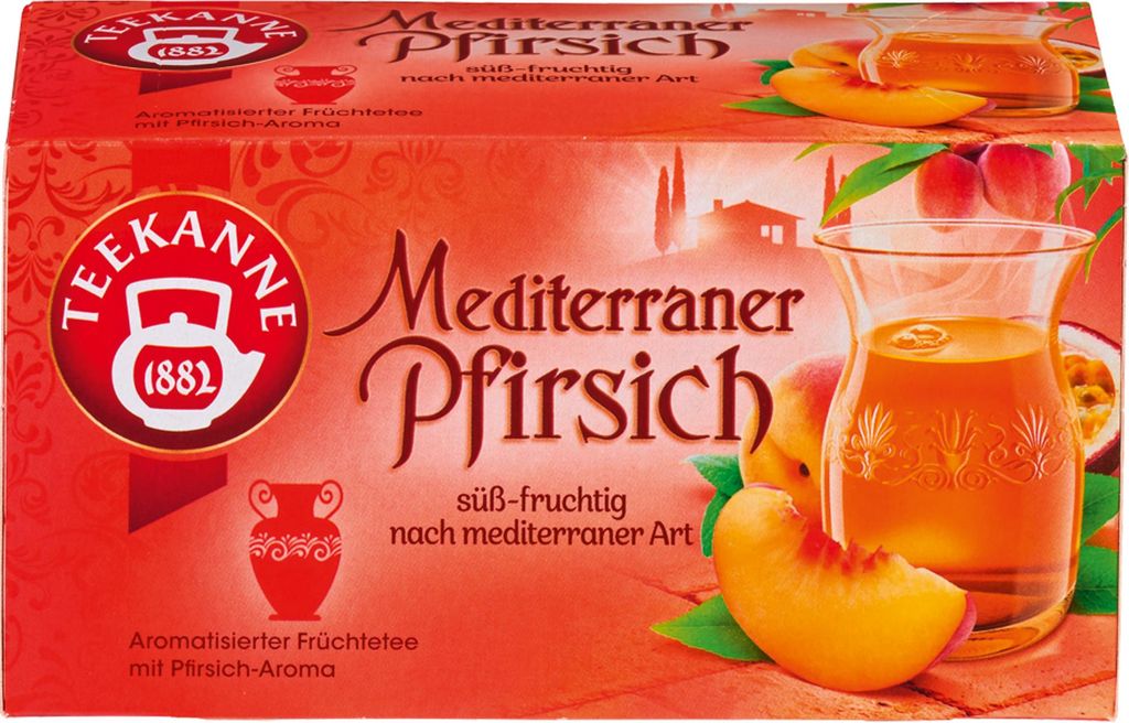 TEEKANNE Mediterraner Pfirsich Tee 20 Portionen Produktbild 