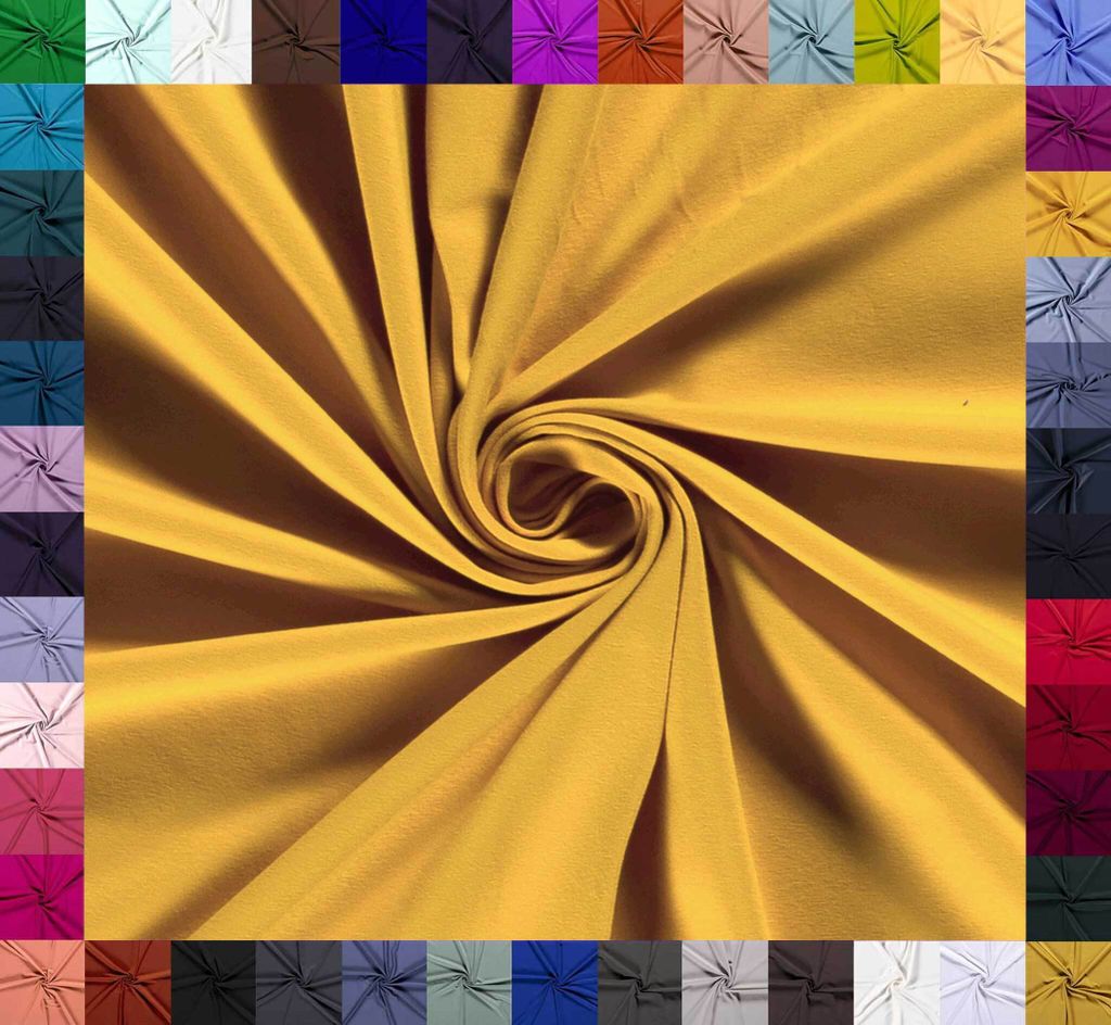 0,5m Baumwolljersey uni 8% Elasthan Baumwollstoff elastisch Jersey Stoff