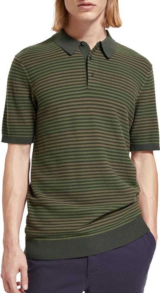 Scotch & Soda 174565 Kurzarm-poloshirt Grün M Mann Grün M