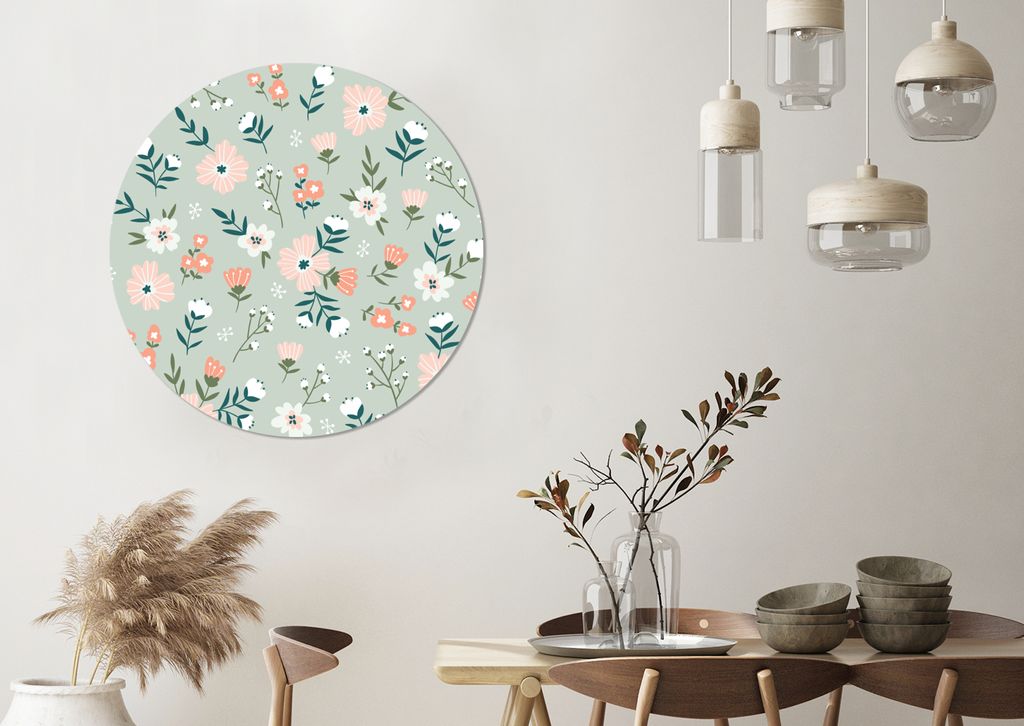 MuchoWow - Tapetenkreis - Wandbild rund - Schlafzimmerdekoration - Wanddeko - runde Tapete - Kunst für zu Hause
