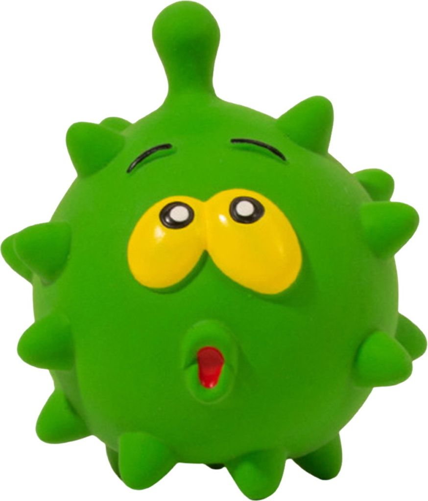 Unzerstörbares Kauspielzeug für Hunde, große Hunde, quietschender Dornball, Haustier-Latexspielzeug mit eingebautem Sound, Zahnpflege, lustiger ...