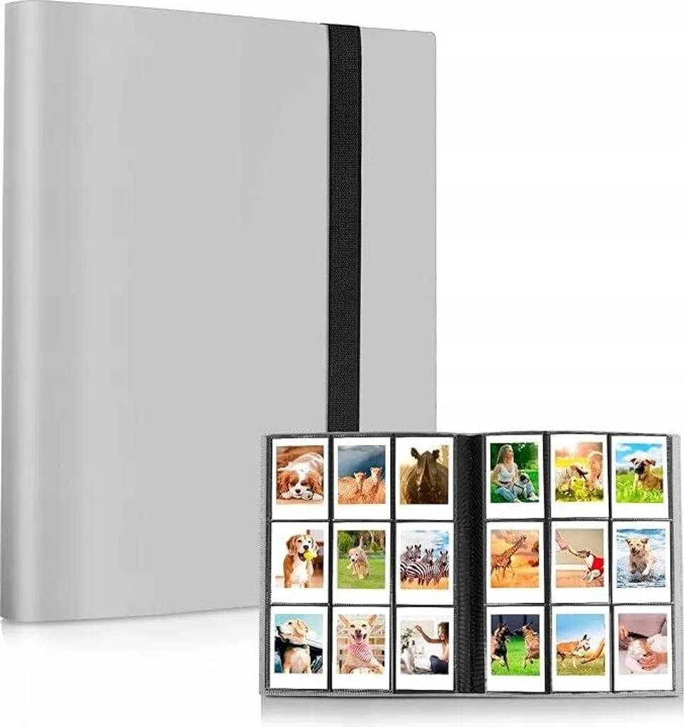 Regalo Originale: Album 360 Foto per Instax Mini e Polaroid Grigio