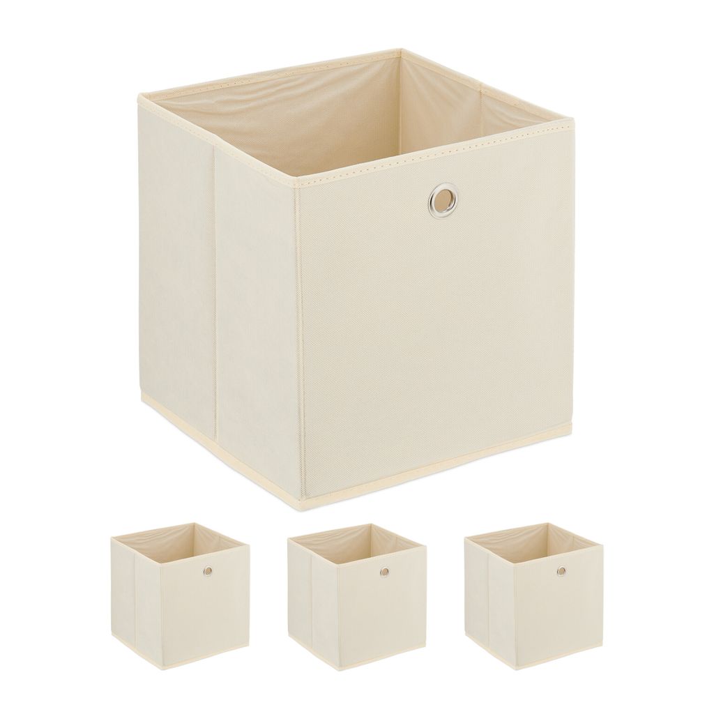 Contenitori Relaxdays, set da 4, pieghevoli, A x L x P: 30 Immagine del prodotto 
