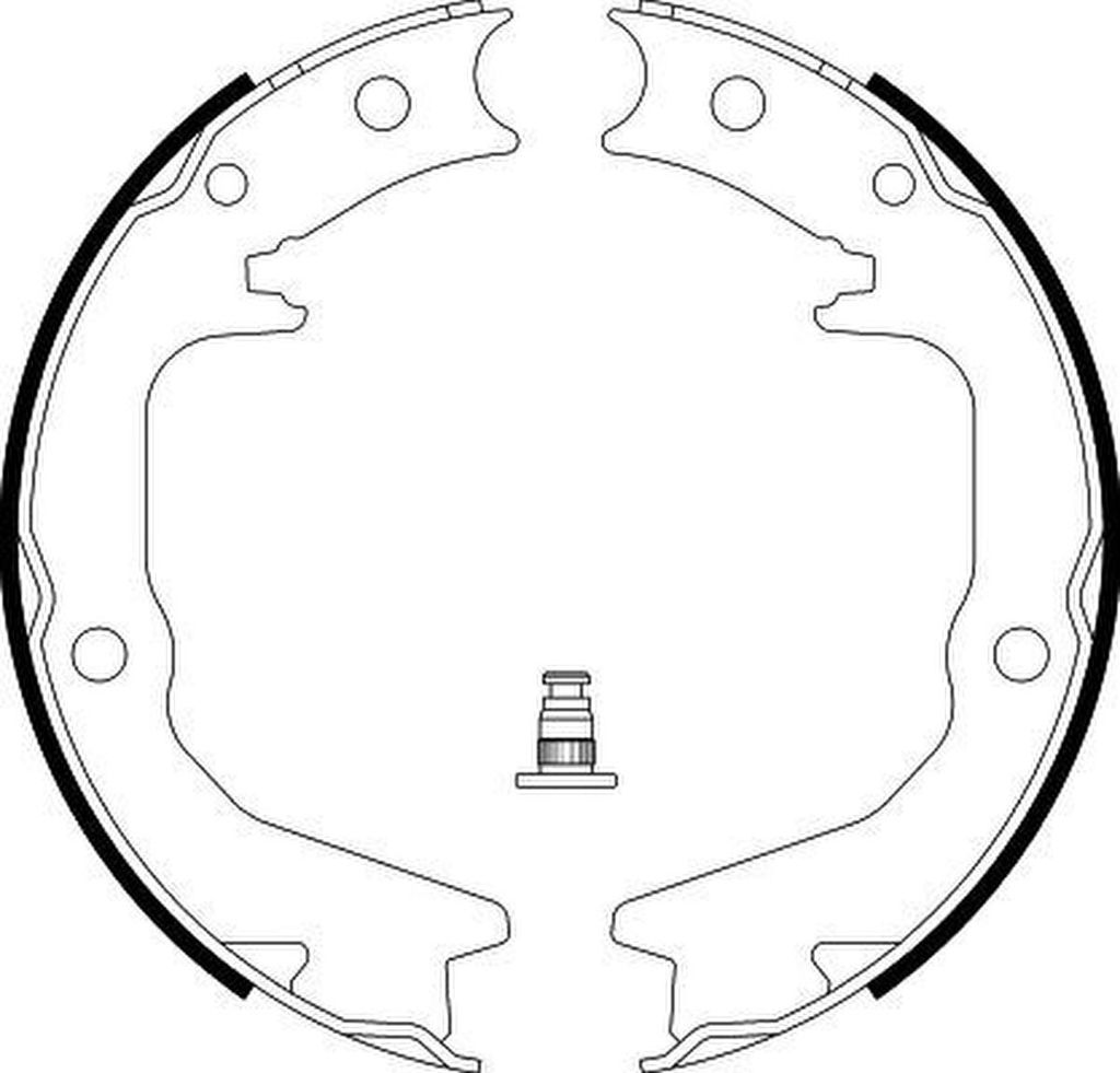 HELLA 8DA 355 050-631 Handbremsbeläge für MITSUBISHI Lancer Produktbild 