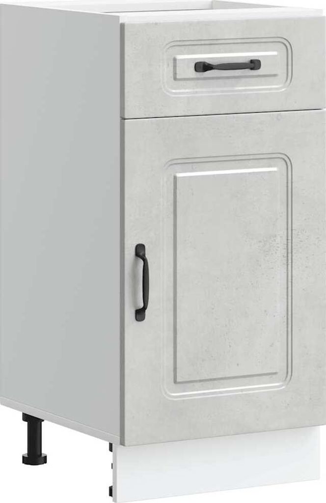 vidaXL Küchenunterschrank Kalmar Betongrau Holzwerkstoff