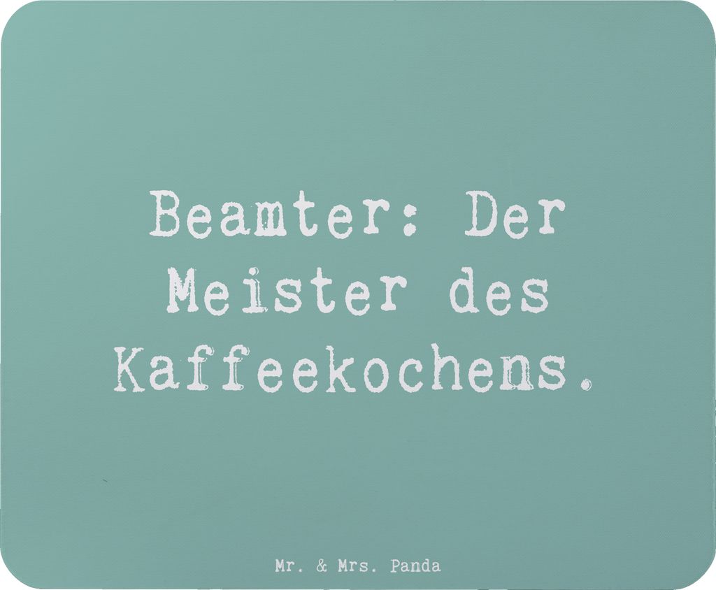 Mr. & Mrs. Panda Mouse Pad Beamter Kaffeemeister - Meeresbrise - Geschenk, Beruf, Mousepad, Berufspassion, pflichtbewusst, pc, Berufsleben, Mauspad...