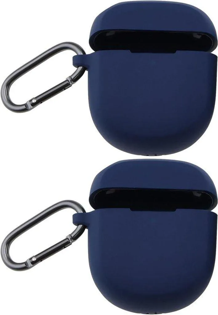 Housse de protection en silicone bleu foncé antichoc pour écouteurs sans fil