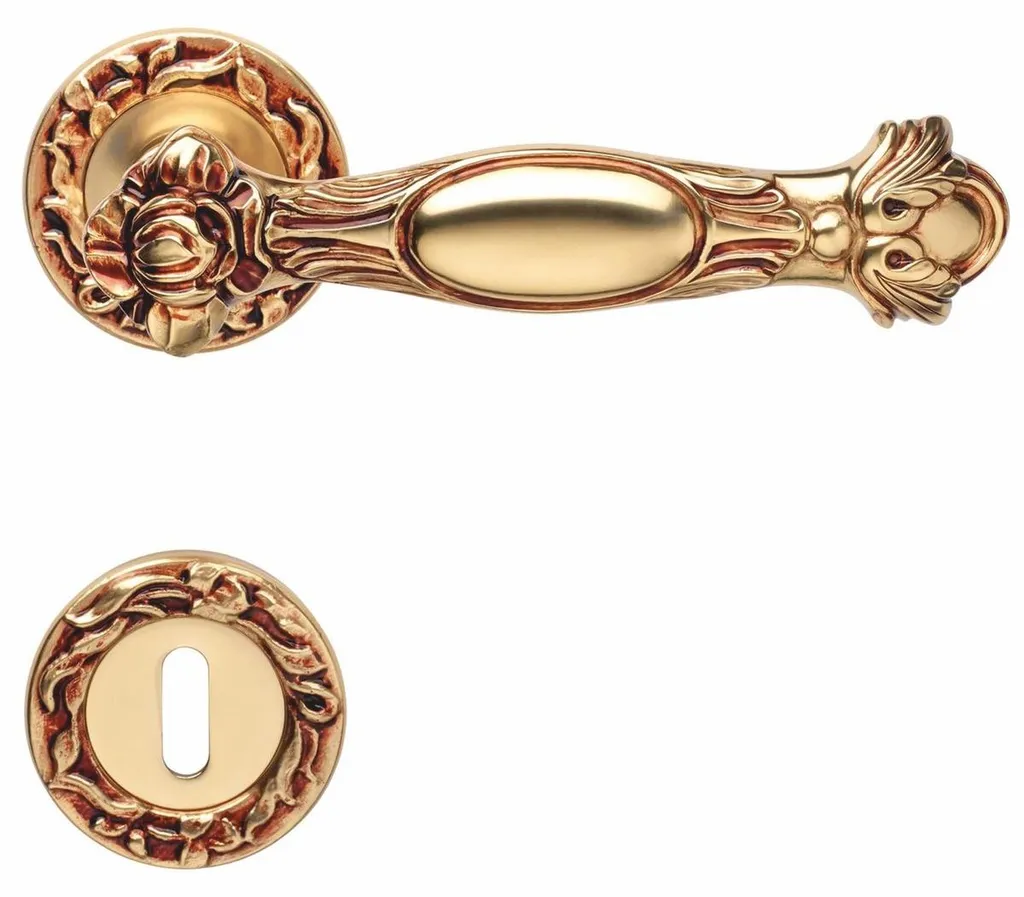 Casa Padrino Ensemble Poignées de Porte Baroques Or Français 15,2x7cm