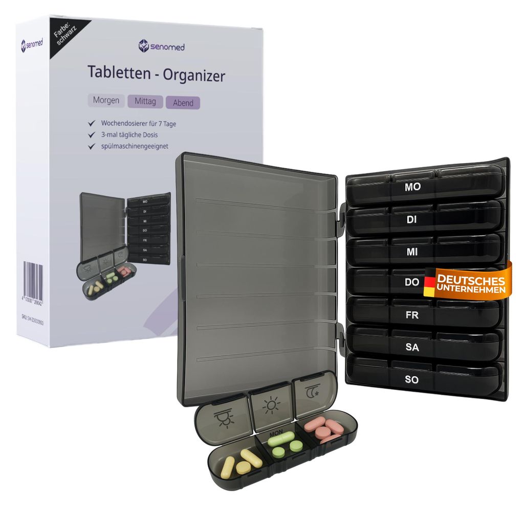 Senomed Tablettenbox 7 Tage – Medikamentenbox & Pillendose Produktbild 
