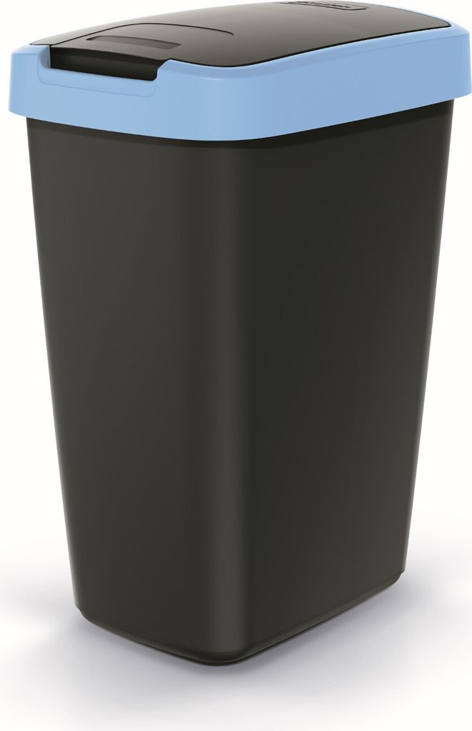 Corbeille à papier 12L COMPACTA Q bleu clair | Noir Image du produit 