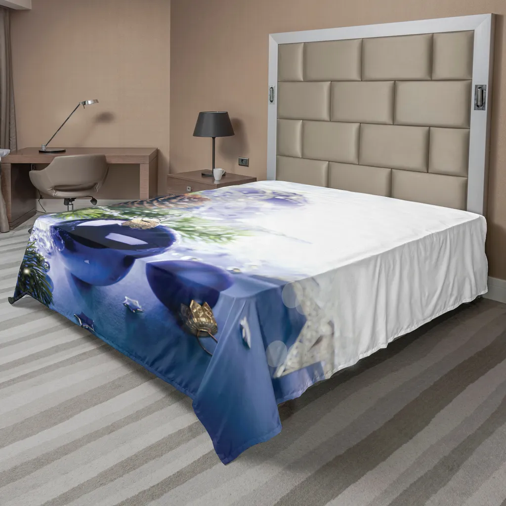 Drap de Lit de Noël Anti-Plis et Doux 266x260 cm pour Sommeil Paisible