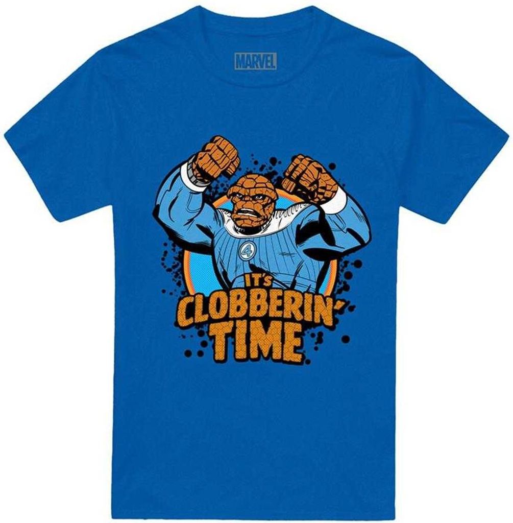 Fantastic Four - "Clobberin ́ Time" T-Shirt für Herren/Damen Uni TV20540 (L) (Königsblau)