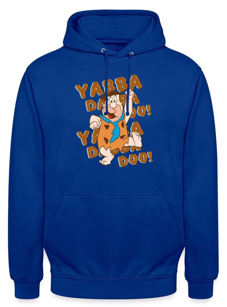 Spreadshirt The Flintstones Fred Feuerstein Yabba Dabba Doo Uni Hoodie, 3XL, Royalblau