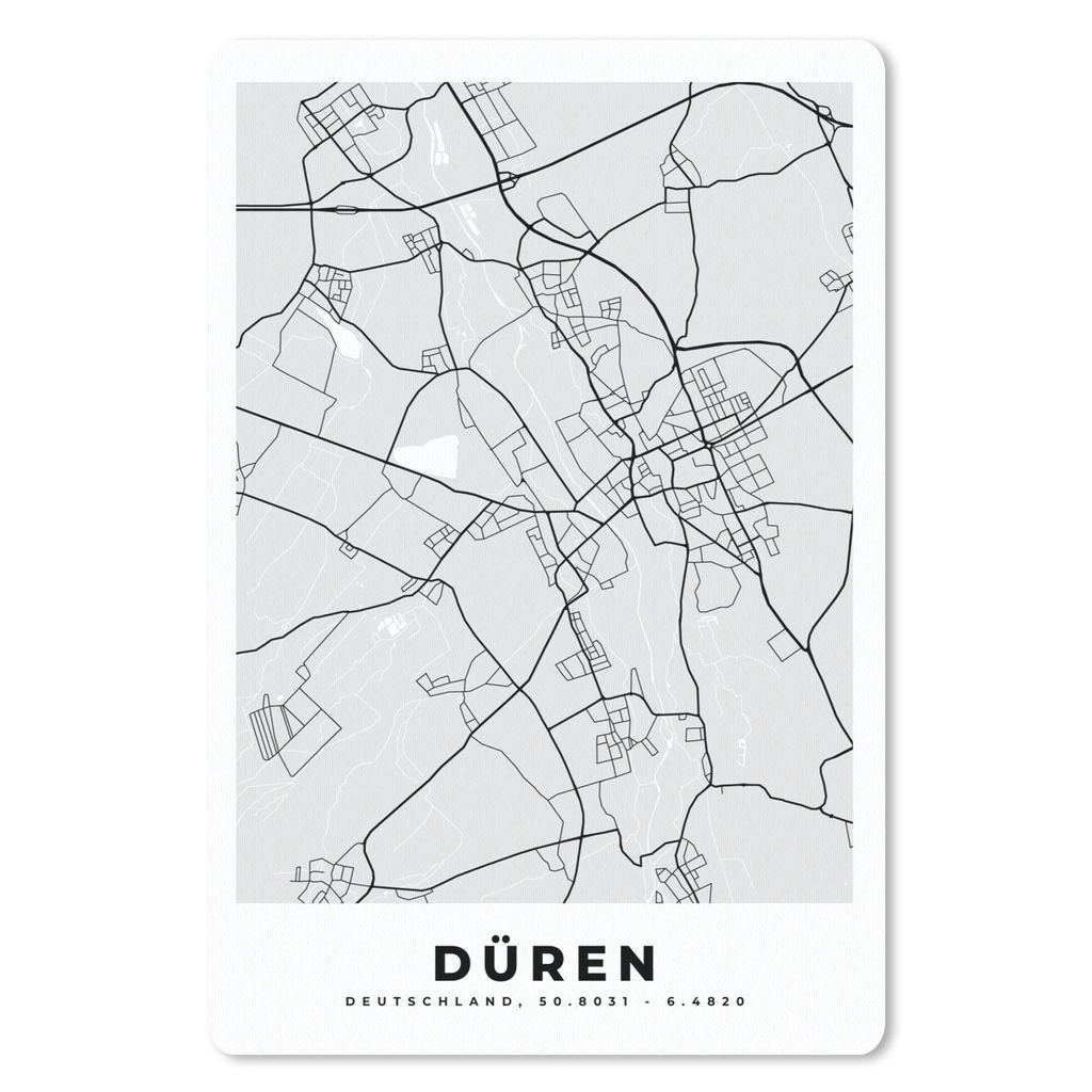 MuchoWow® Mauspad Mousepad Karte - Deutschland - Düren - Produktbild 