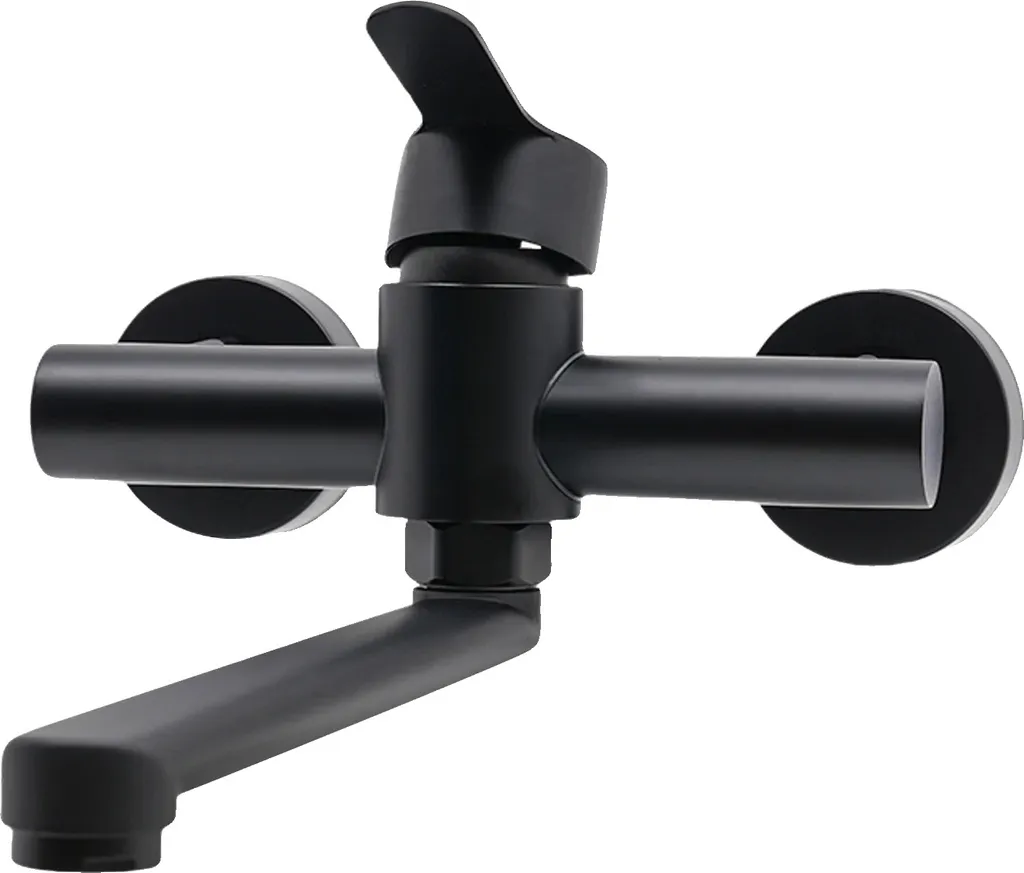 Rubinetto Cucina Parete Acciaio Inox Nero - Qualità Professionale
